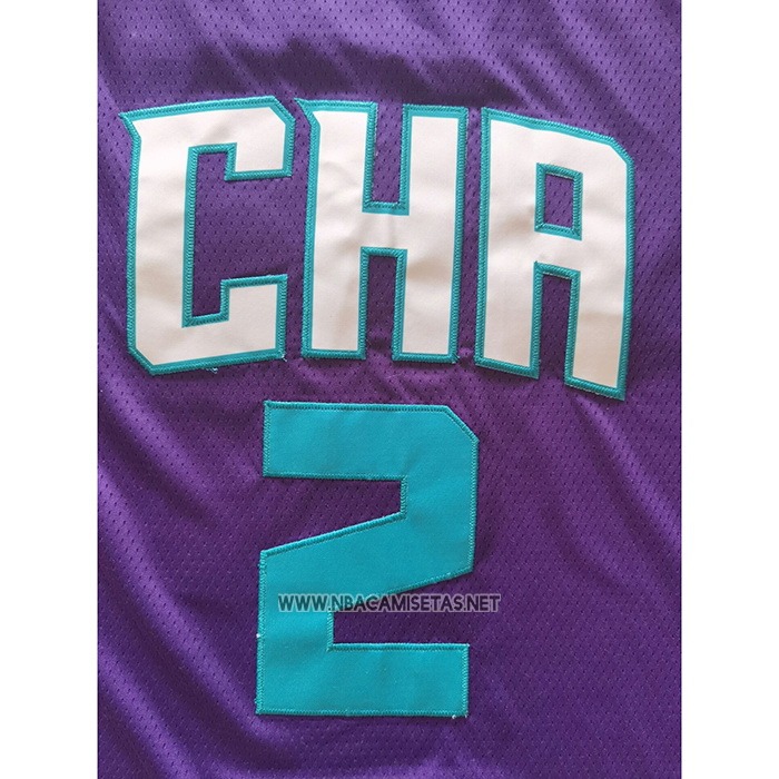 Camiseta Charlotte Hornets LaMelo Ball NO 2 Statement Edition Violeta